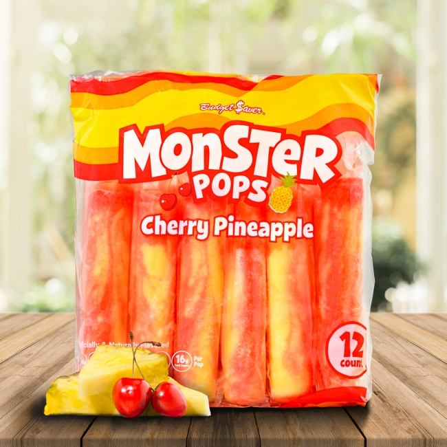 Cherry Pineapple Monster Pops